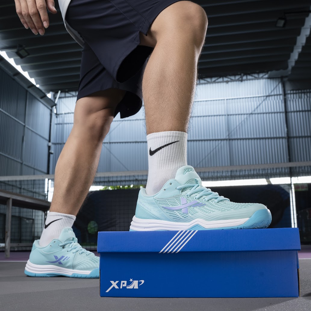 Giày Pickleball Xampo Max -  Chơi Cầu Lông, Bóng Chuyền, Tennis Nam Nữ | Xampovn - Giày chất lượng cao - Xanh Ngọc