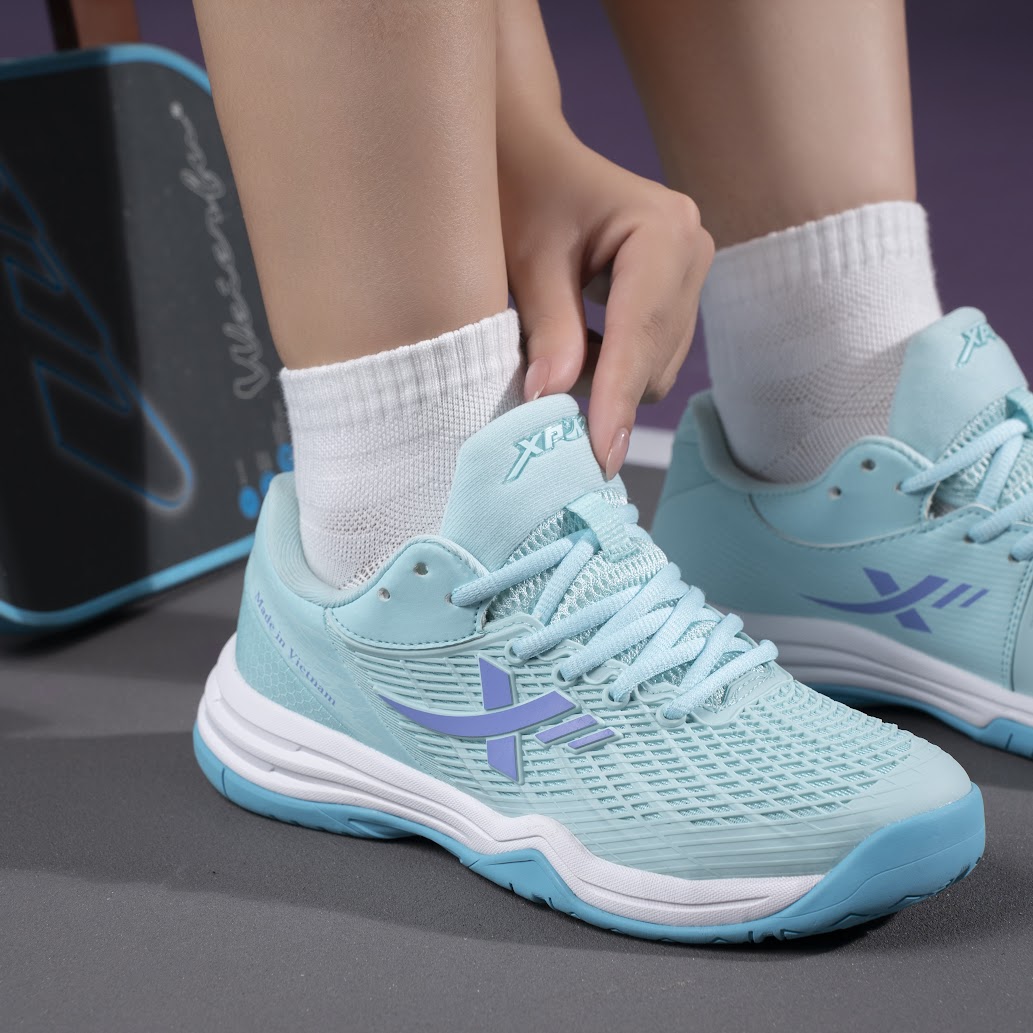 Giày Pickleball Xampo Max -  Chơi Cầu Lông, Bóng Chuyền, Tennis Nam Nữ | Xampovn - Giày chất lượng cao - Xanh Ngọc