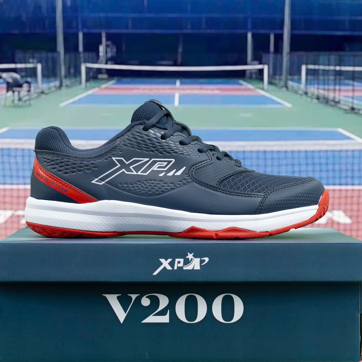 Giày XP V200 - Giày Pickleball, Cầu Lông, Bóng Chuyền, Tennis Nam Nữ | Xampovn - Giày chất lượng cao - Xanh Than