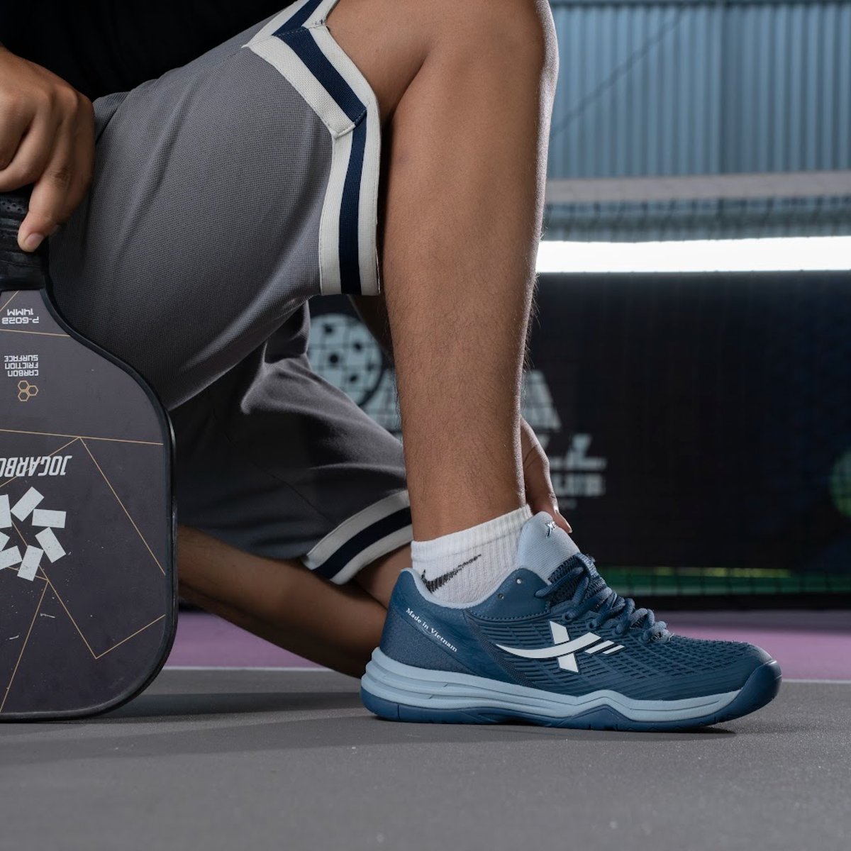 Giày Pickleball Xampo Max -  Chơi Cầu Lông, Bóng Chuyền, Tennis Nam Nữ | Xampovn - Giày chất lượng cao - Xanh Than