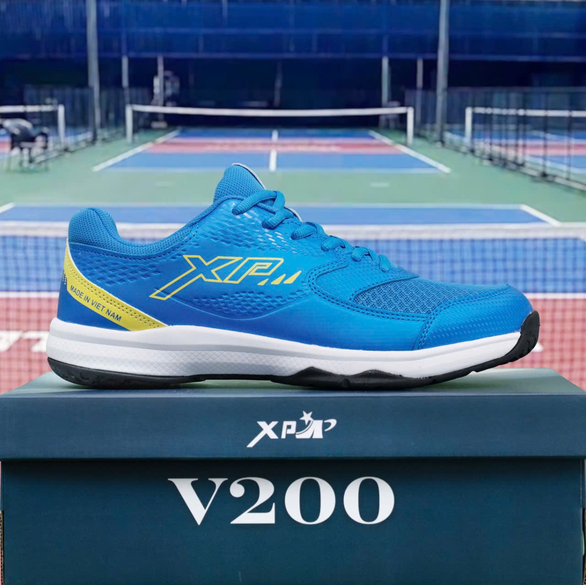 Giày XP V200 - Giày Pickleball, Cầu Lông, Bóng Chuyền, Tennis Nam Nữ | Xampovn - Giày chất lượng cao - Xanh Dương