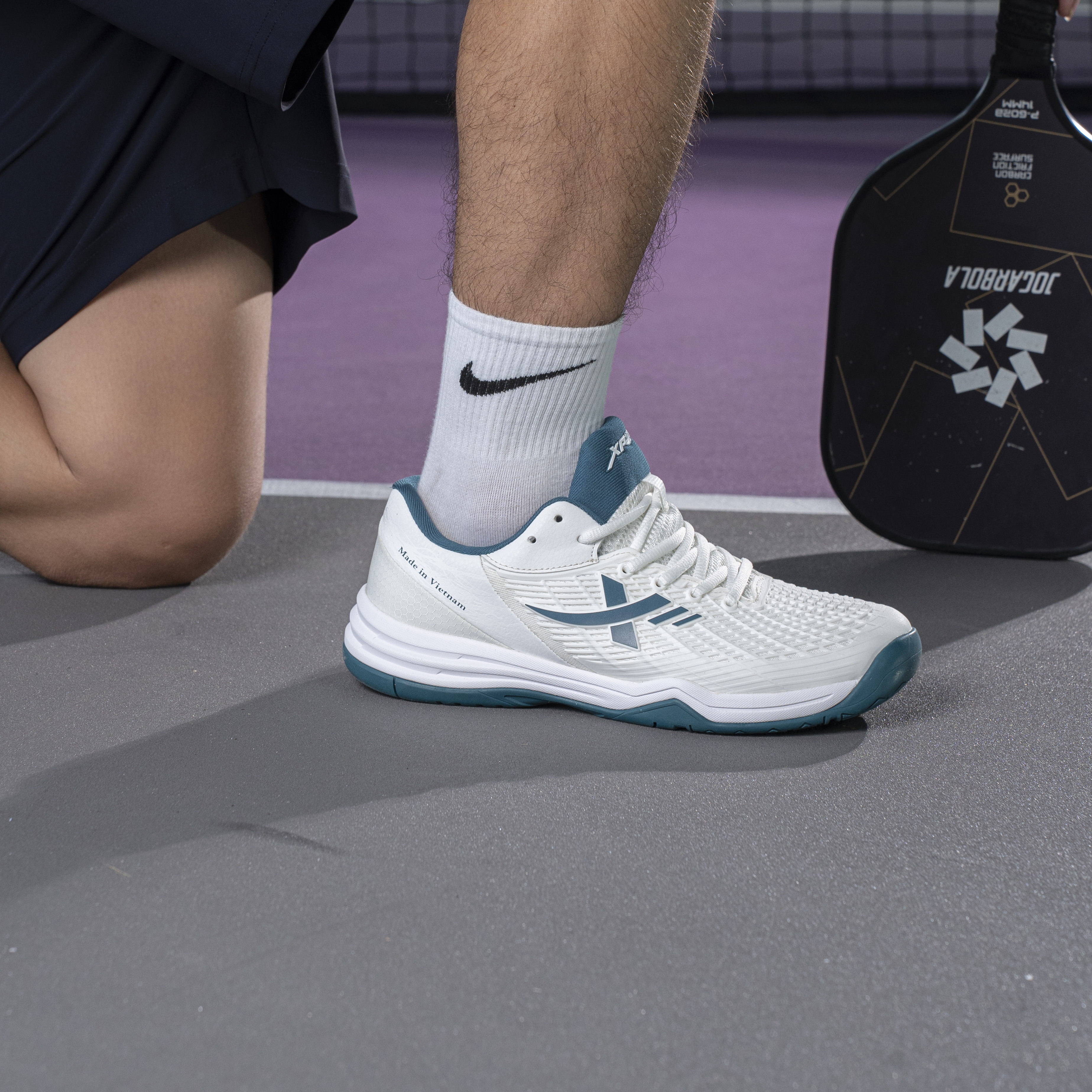 Giày Pickleball Xampo Max -  Chơi Cầu Lông, Bóng Chuyền, Tennis Nam Nữ | Xampovn - Giày chất lượng cao - Trắng